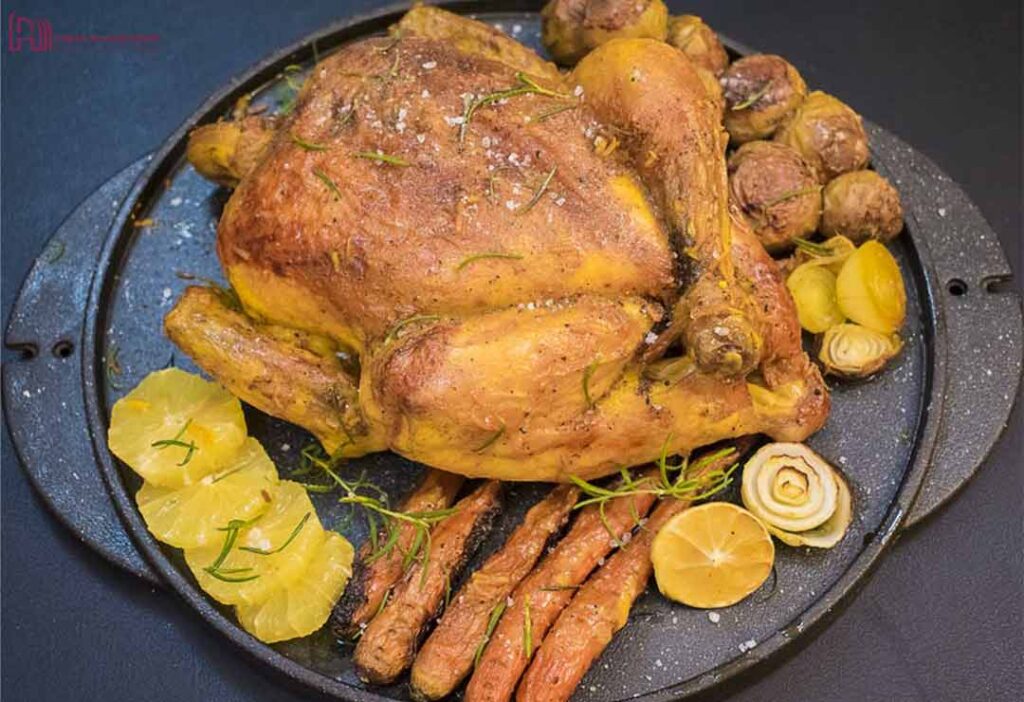 طرز تهیه ی مرغ شکم پر در آون توستر