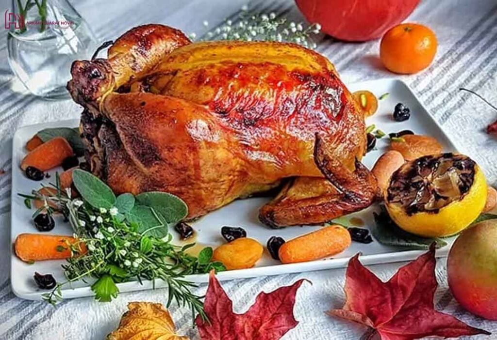 طرز تهیه ی مرغ شکم پر در آون توستر